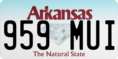AR license plate 959MUI