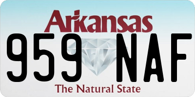 AR license plate 959NAF