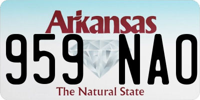 AR license plate 959NAO