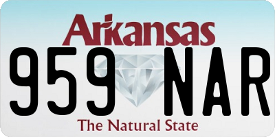 AR license plate 959NAR