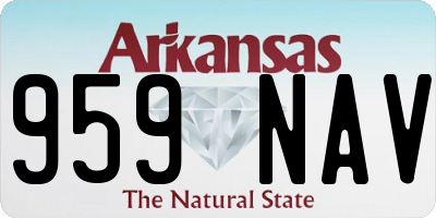 AR license plate 959NAV