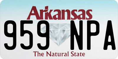 AR license plate 959NPA