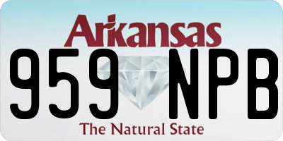 AR license plate 959NPB
