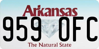 AR license plate 959OFC
