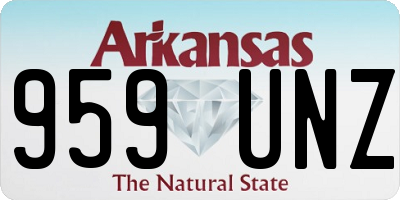 AR license plate 959UNZ