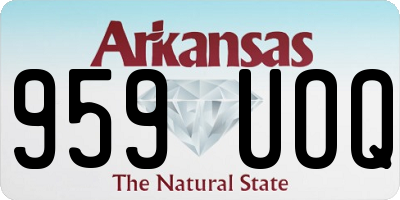 AR license plate 959UOQ