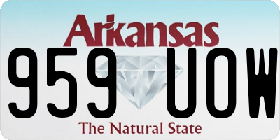 AR license plate 959UOW