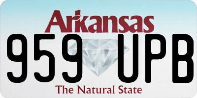AR license plate 959UPB