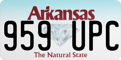 AR license plate 959UPC