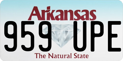 AR license plate 959UPE