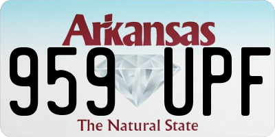 AR license plate 959UPF
