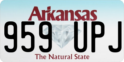 AR license plate 959UPJ