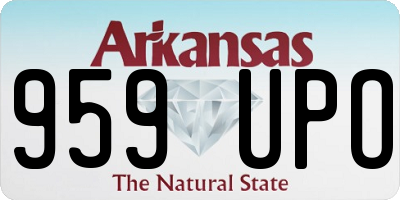 AR license plate 959UPO