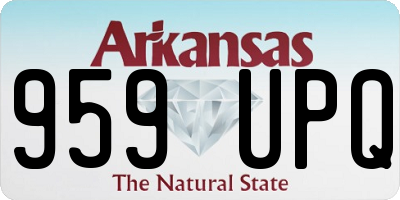 AR license plate 959UPQ