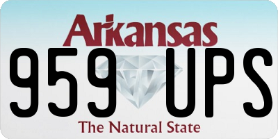 AR license plate 959UPS