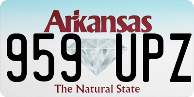 AR license plate 959UPZ
