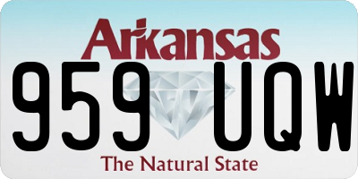 AR license plate 959UQW