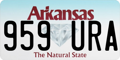 AR license plate 959URA