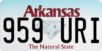 AR license plate 959URI
