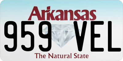 AR license plate 959VEL