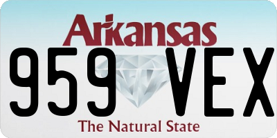AR license plate 959VEX