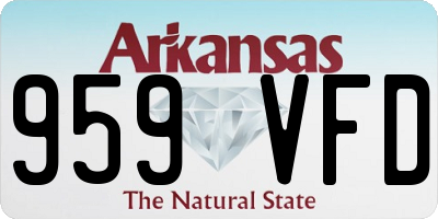 AR license plate 959VFD