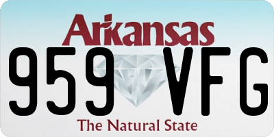 AR license plate 959VFG