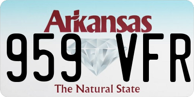 AR license plate 959VFR