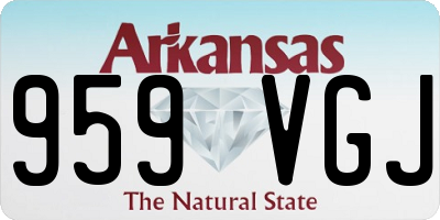 AR license plate 959VGJ