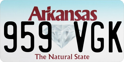 AR license plate 959VGK