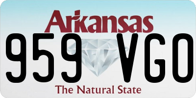 AR license plate 959VGO