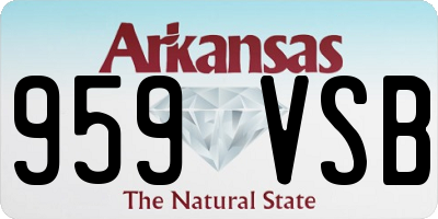 AR license plate 959VSB