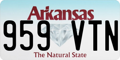 AR license plate 959VTN