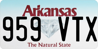 AR license plate 959VTX