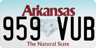 AR license plate 959VUB