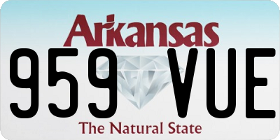 AR license plate 959VUE