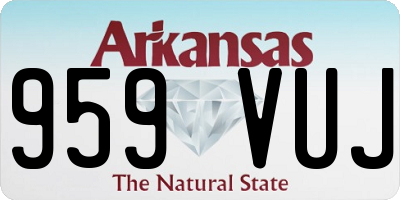 AR license plate 959VUJ