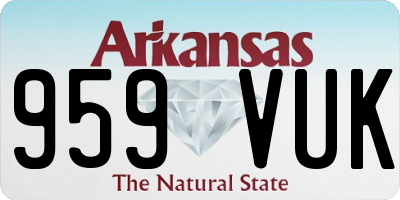AR license plate 959VUK
