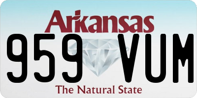 AR license plate 959VUM