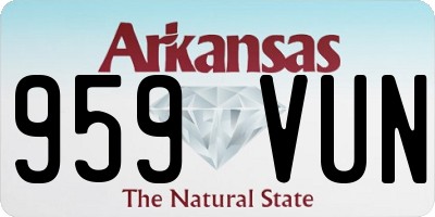 AR license plate 959VUN