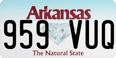 AR license plate 959VUQ