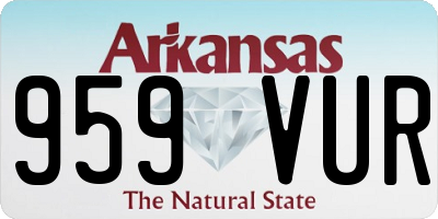 AR license plate 959VUR