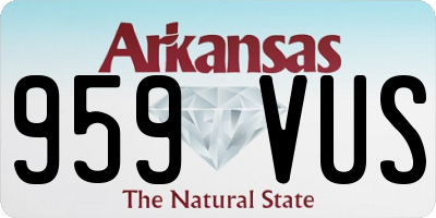 AR license plate 959VUS
