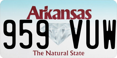 AR license plate 959VUW