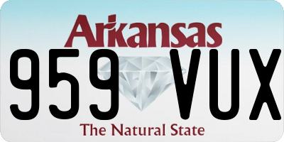 AR license plate 959VUX