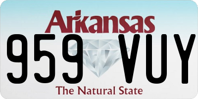 AR license plate 959VUY