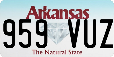 AR license plate 959VUZ