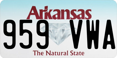 AR license plate 959VWA