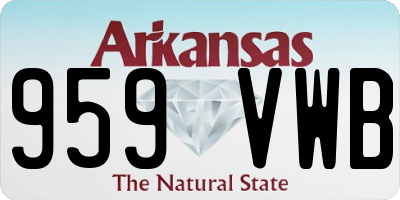 AR license plate 959VWB