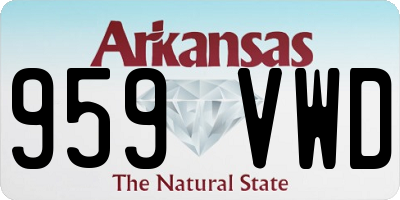 AR license plate 959VWD